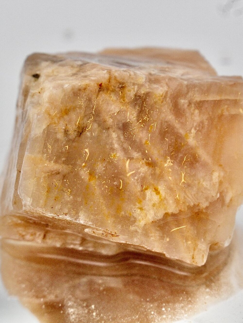 Peach Moonstone Flash Raw Rough Stone Crystal Natural Rock Gem Healing 34.8g